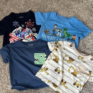 The Children's Place Kids T-Shirt Set - Navy, Light Blue, Cream